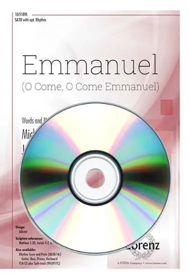 Vente Flash Lorenz Publishing Co. Emmanuel (O Come, O Come Emmanuel) - Neale/Smith/Shackley - Performance/Accompaniment Split-Track CD