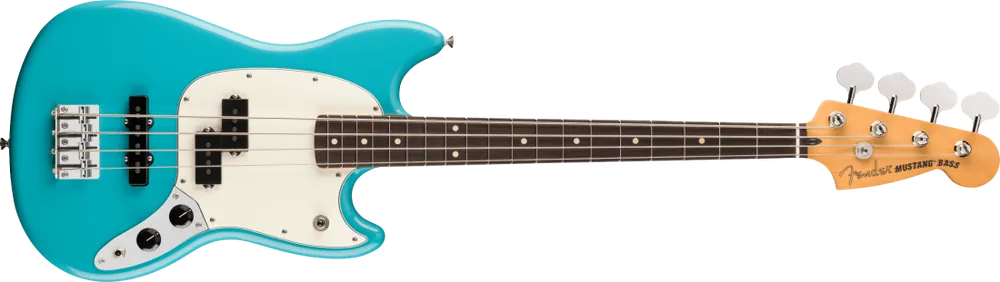 Fender Player II Mustang Bass PJ, Rosewood Fingerboard - Aquatone Blue Offre Du Jour