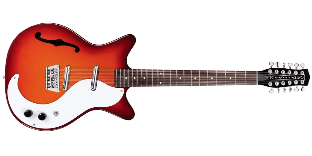 Pas Cher Danelectro 59 12-String Electric Guitar with F-Hole - Cherry Sunburst