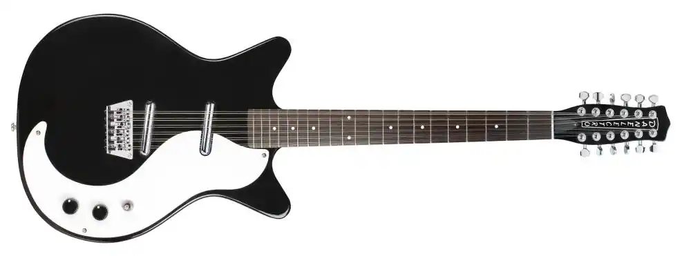 Jusqu'à Épuisement Des Stocks Danelectro 59 12-String Electric Guitar with NOS Lipstick Pickups - Black