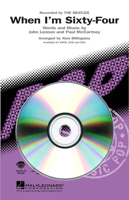 Nouvel Arrivage Hal Leonard When I‘m Sixty-Four - Lennon/McCartney/Billingsley - ShowTrax CD