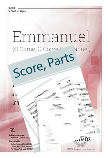 Dernière Chance Lorenz Publishing Co. Emmanuel (O Come, O Come Emmanuel) - Neale/Smith/Shackley - Rhythm Section - Score/Parts