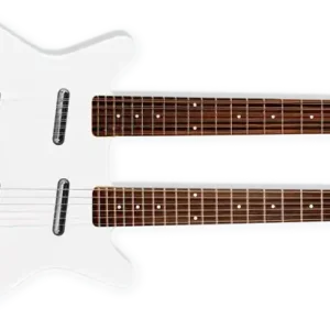 Jusqu'à Épuisement Des Stocks Danelectro Doubleneck 6 and 12 String Electric Guitar - White Pearl