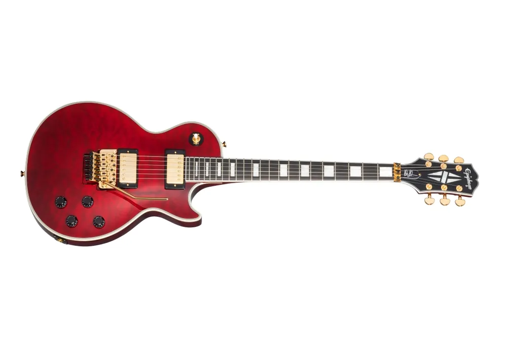 Epiphone Alex Lifeson Les Paul Axcess Quilt - Ruby Red Meilleure Vente