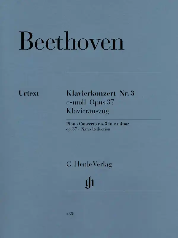 Achat Immédiat G. Henle Verlag Piano Concerto no. 3 c minor op. 37 - Beethoven/Kuthen/Kann - Piano/Piano Reduction (2 Pianos, 4 Hands) - Book